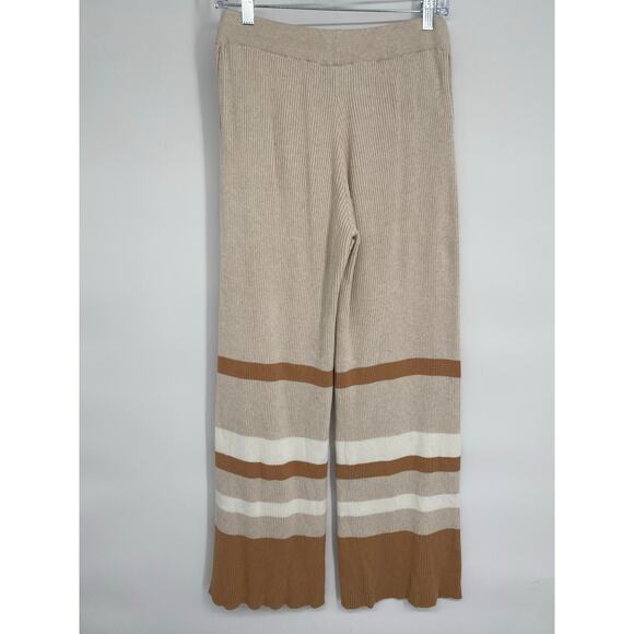 Nuuly x Rue Stiic Josie Knit Pants Women’s Large ComfyCore Neutral Minimalist - Picture 3 of 7